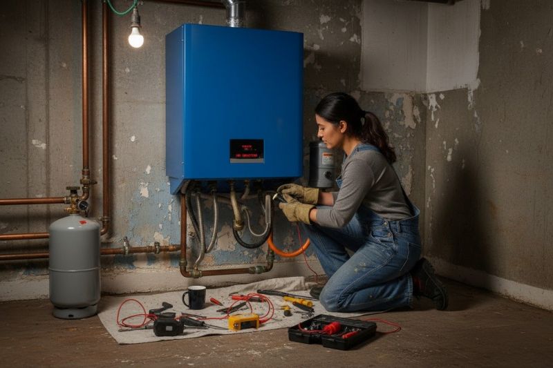 Propane Boiler Repair detail